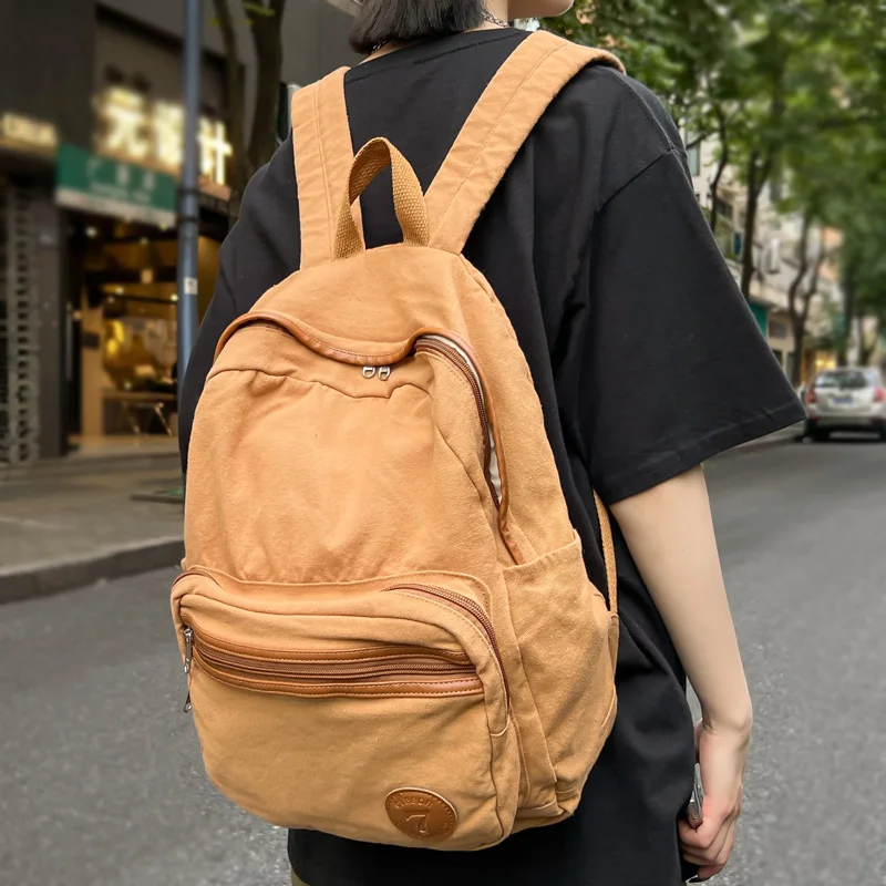 New Washed Canvas Women Backpack Female High Quality Travel Bag Fashion Soft School Bag for Teenage Girl Kawaii Backpacks
New Washed Canvas Women Backpack Female High Quality Travel Bag Fashion Soft School Bag for Teenage Girl Kawaii Backpacks