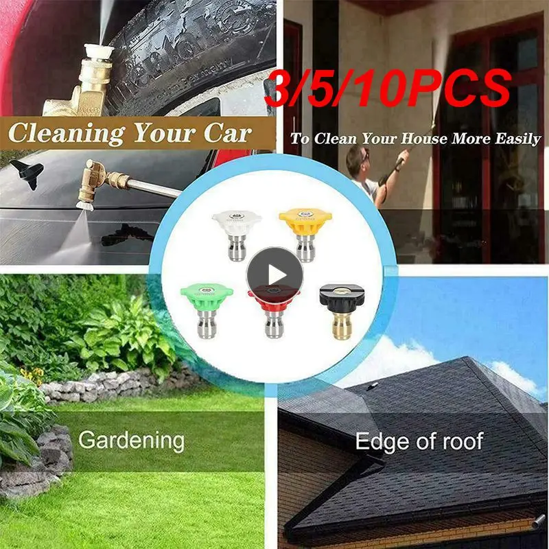 3/5/10PCS Durable High Pressure Washer Spray Nozzle Quick Connect /power Washer Spray Nozzle Kit Universal Spray Nozzles Tips
3/5/10PCS Durable High Pressure Washer Spray Nozzle Quick Connect /power Washer Spray Nozzle Kit Universal Spray Nozzles Tips