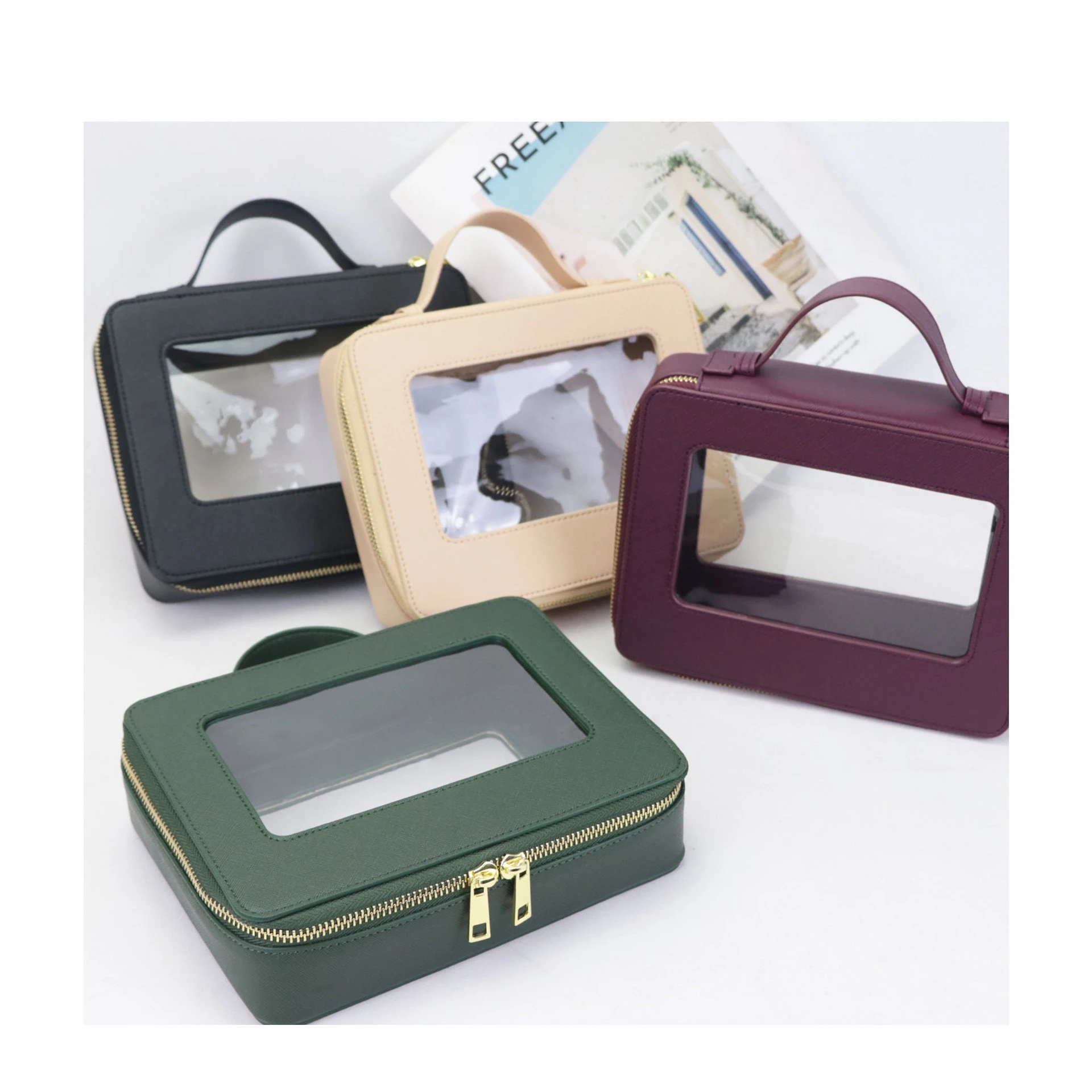 Custom Genuine Leather Travel Cosmetic Bag Colorful Classic Portable Clear PVC Cosmetic Bag TPU Wash Bag Beauty Organizer Pouch
Custom Genuine Leather Travel Cosmetic Bag Colorful Classic Portable Clear PVC Cosmetic Bag TPU Wash Bag Beauty Organizer Pouch