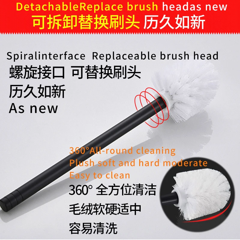 BINGLIN Punch-free Toilet Brush Set Wall-mounted Rack Bathroom No Dead Angle Long Handle Space Aluminum
BINGLIN Punch-free Toilet Brush Set Wall-mounted Rack Bathroom No Dead Angle Long Handle Space Aluminum