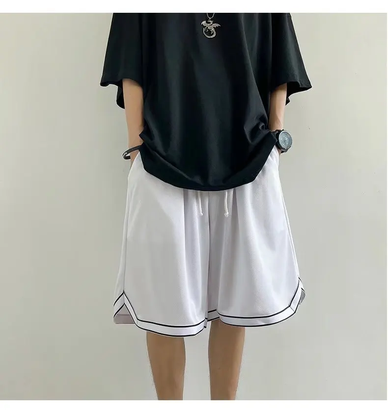 Summer Men's Outside Wear Basketball Sports Shorts Men's Thin Style Student Splicing Pants Solid Color Loose Casual Nickel Pants
Summer Men's Outside Wear Basketball Sports Shorts Men's Thin Style Student Splicing Pants Solid Color Loose Casual Nickel Pants