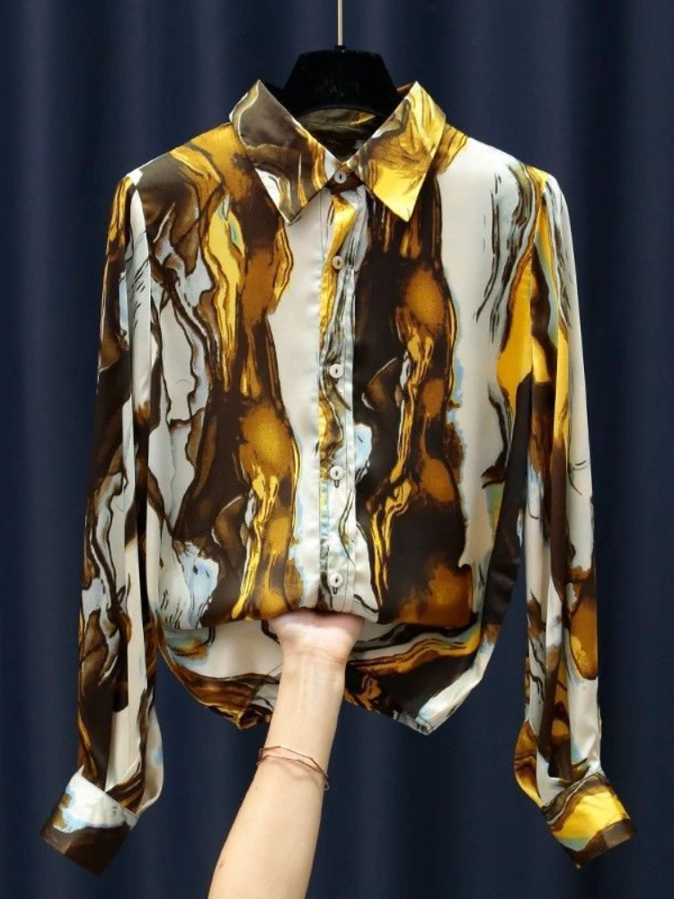 Printed Long-sleeved Shirt Women's 2022 Spring New Fashion Joker Blouse Loose Shirt Long Sleeve Top Women Dropshipping
Printed Long-sleeved Shirt Women's 2022 Spring New Fashion Joker Blouse Loose Shirt Long Sleeve Top Women Dropshipping