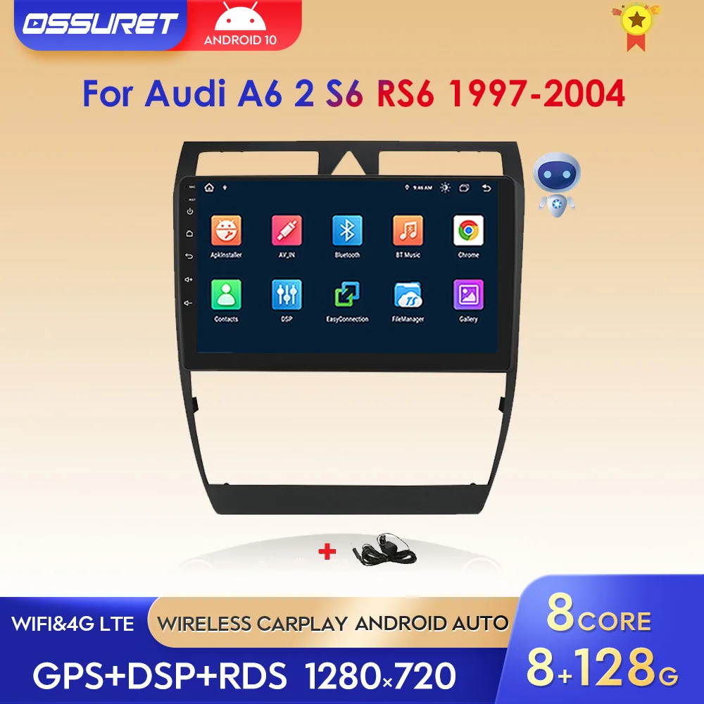 Автомагнитола 2 Din 9 дюймов, мультимедийный плеер для Audi A6 2 RS6 S6, AI Voice, Android 11, GPS-навигация, аудио, стерео, SWC, Bluetooth, RDS, DSP
Автомагнитола 2 Din 9 дюймов, мультимедийный плеер для Audi A6 2 RS6 S6, AI Voice, Android 11, GPS-навигация, аудио, стерео, SWC, Bluetooth, RDS, DSP