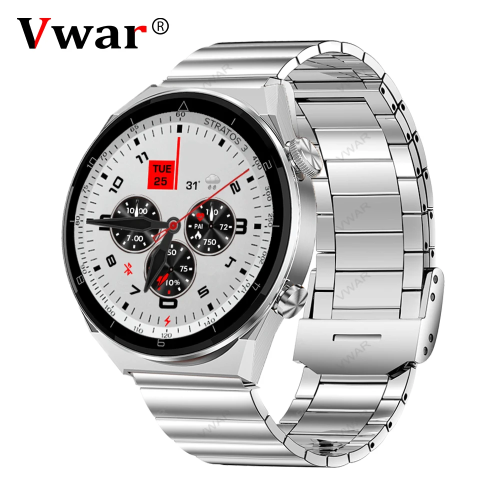 VWAR Business Smart Watch Men GT3 Pro Wireless Charger NFC Smartwatch Bluetooth Call Men's Fitness Tracker for Huawei iPhone
VWAR Business Smart Watch Men GT3 Pro Wireless Charger NFC Smartwatch Bluetooth Call Men's Fitness Tracker for Huawei iPhone