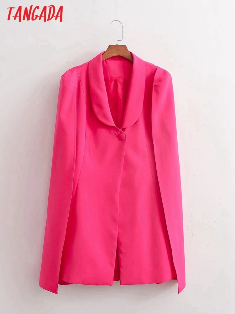 Tangada Women Solid Hotpink Blazer Cape Coat 2022 Autumn Winter Fashion Female Chic Suit 1D70
Tangada Women Solid Hotpink Blazer Cape Coat 2022 Autumn Winter Fashion Female Chic Suit 1D70