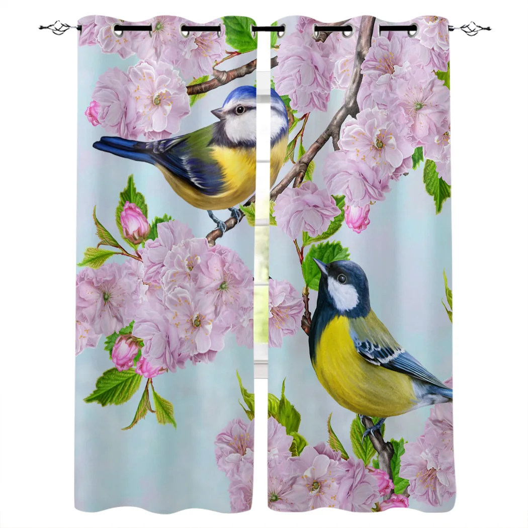 Animal Bird Flowers Leaves Branch Plant Window Curtains for Living Room Bedroom Kitchen Window Treatments Home Decor Cortinas 
Animal Bird Flowers Leaves Branch Plant Window Curtains for Living Room Bedroom Kitchen Window Treatments Home Decor Cortinas