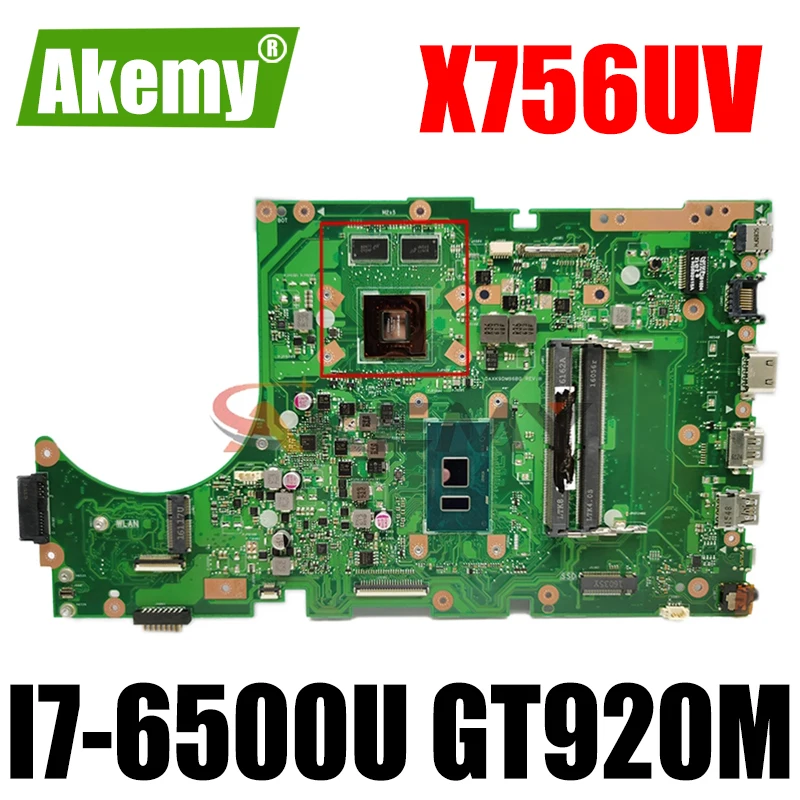 Материнская плата Akemy X756UV для ноутбука ASUS X756UV, оригинальная материнская плата I7-6500U GT920M
Материнская плата Akemy X756UV для ноутбука ASUS X756UV, оригинальная материнская плата I7-6500U GT920M