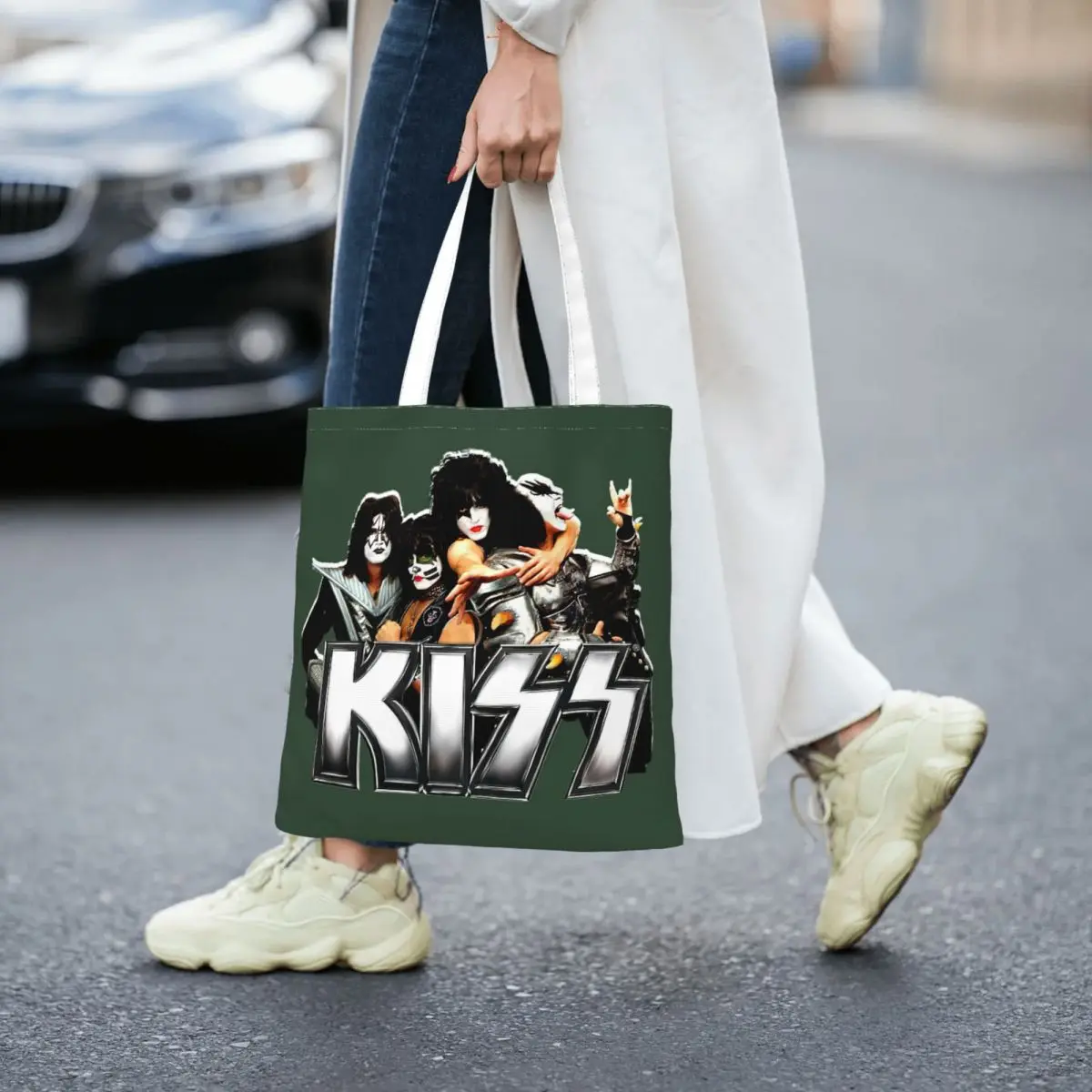 Kiss Band Women Canvas Handbag Large Capacity Shopper Bag Tote Bag withSmall Shoulder Bag
Kiss Band Women Canvas Handbag Large Capacity Shopper Bag Tote Bag withSmall Shoulder Bag