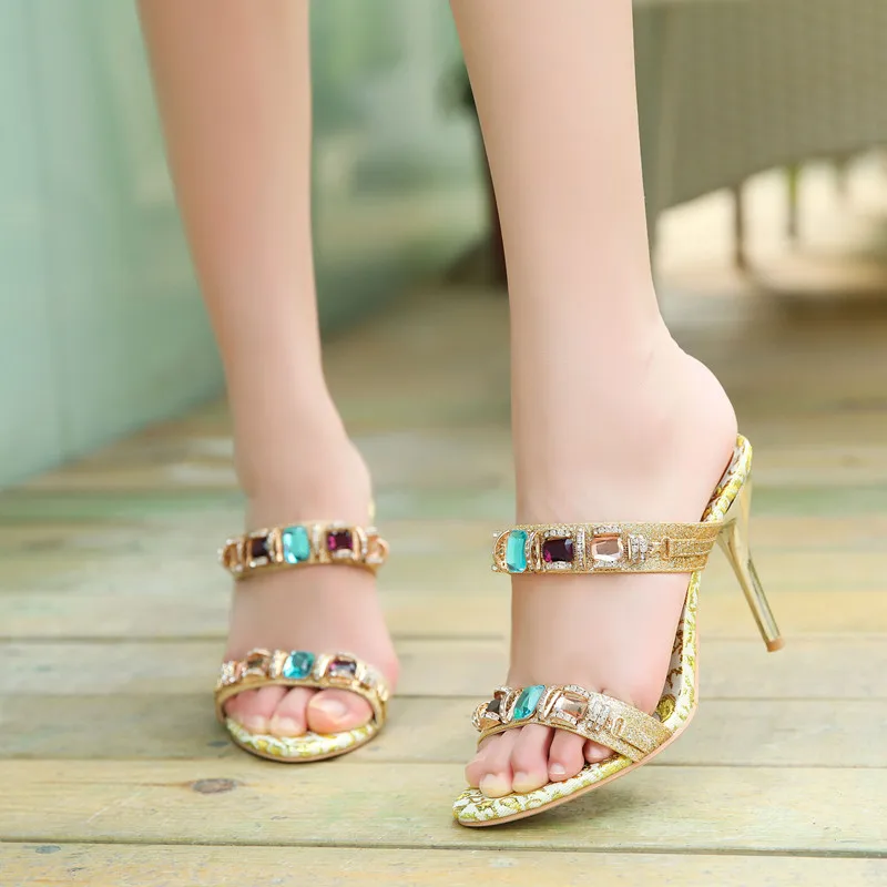 stiletto high heel sandals crystal rhinestone sequin sexy open toe women new luxury party slipper daily wear large size 31-41
stiletto high heel sandals crystal rhinestone sequin sexy open toe women new luxury party slipper daily wear large size 31-41