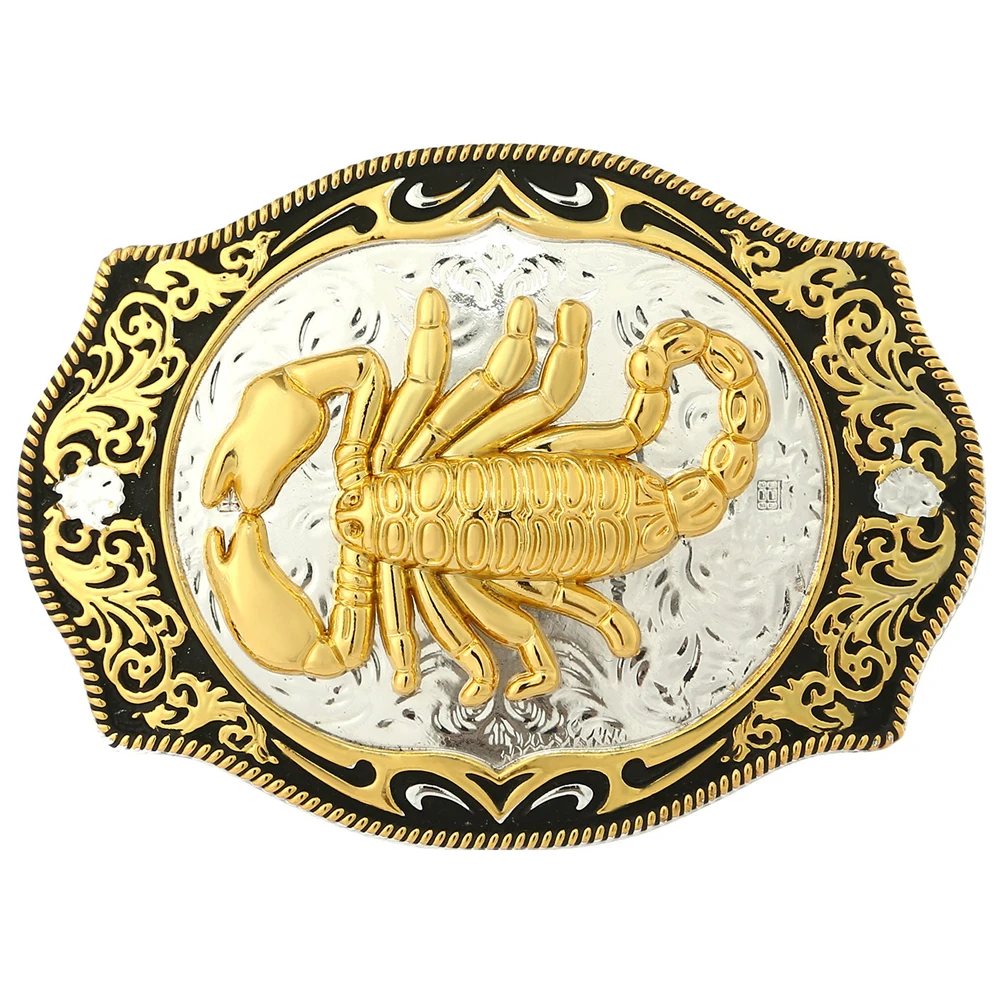 Cheapify Dropshipping Oval Double Color Big Animal Western Cowboy Gold Scorpion Decorative Personality Belt Buckle for Men
Cheapify Dropshipping Oval Double Color Big Animal Western Cowboy Gold Scorpion Decorative Personality Belt Buckle for Men