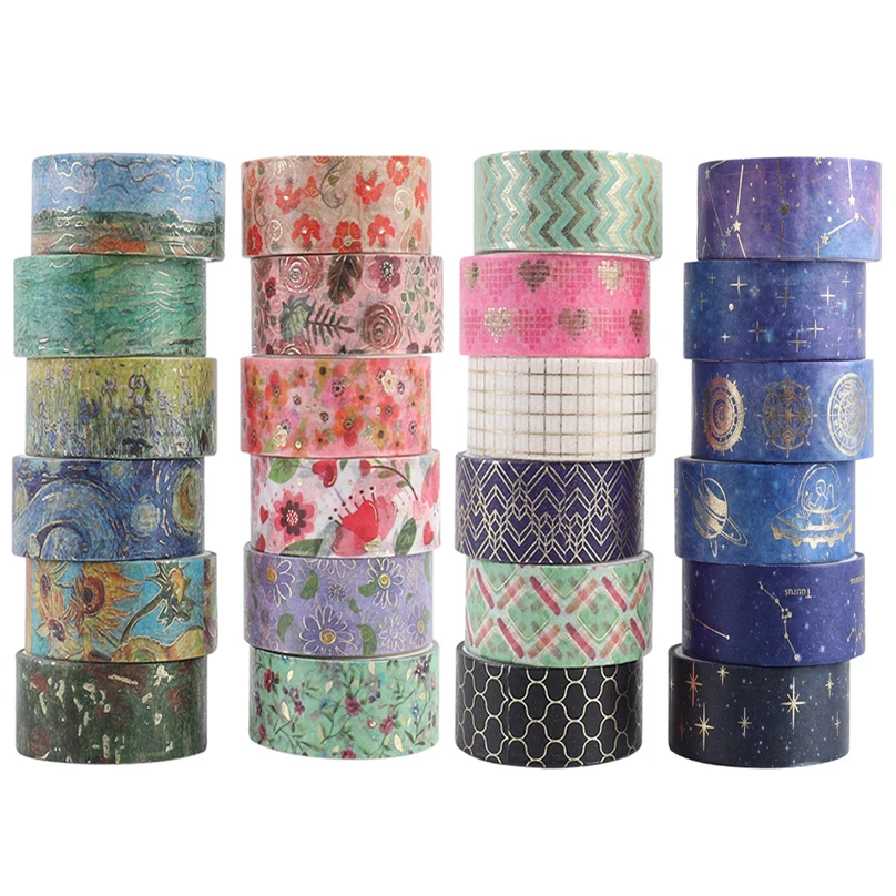 12 рулонов золотой фольги Washi Скрапбукинг Washitape Kawaii декоративная клейкая лента для дневника
12 рулонов золотой фольги Washi Скрапбукинг Washitape Kawaii декоративная клейкая лента для дневника