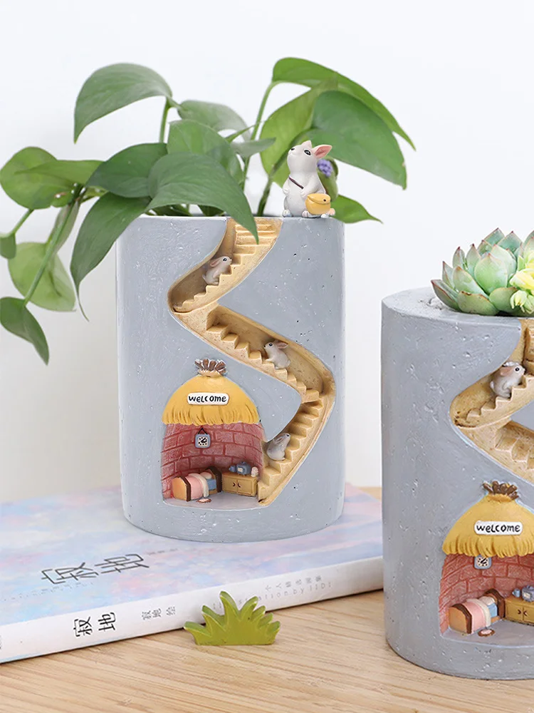 Creative Animal Resin Flowerpot Succulents Planter Water Planting Container Rabbit Hedgehog Decorative Pot Desktop Ornament
Creative Animal Resin Flowerpot Succulents Planter Water Planting Container Rabbit Hedgehog Decorative Pot Desktop Ornament