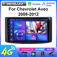 2 Din Android 12 Car Radio For Chevrolet Aveo 2006 - 2012 Multimedia Video Player GPS 4G Carplay Auto Stereo DVD QLED Head Unit