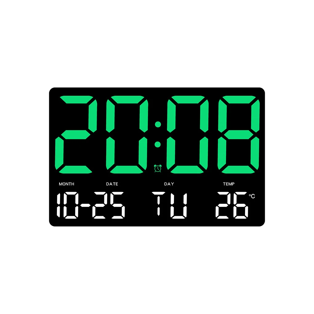 Large Screen LED Digital Wall Clock Temperature Date Display Hanging Electronic Alarm Clock for Bedroom Living Room Home Decor
Large Screen LED Digital Wall Clock Temperature Date Display Hanging Electronic Alarm Clock for Bedroom Living Room Home Decor