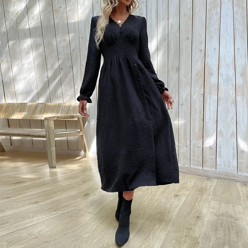 Spring New Line Solid Color Jacquard Women's Dress Medium Length evening dresses vintage dress
Spring New Line Solid Color Jacquard Women's Dress Medium Length evening dresses vintage dress