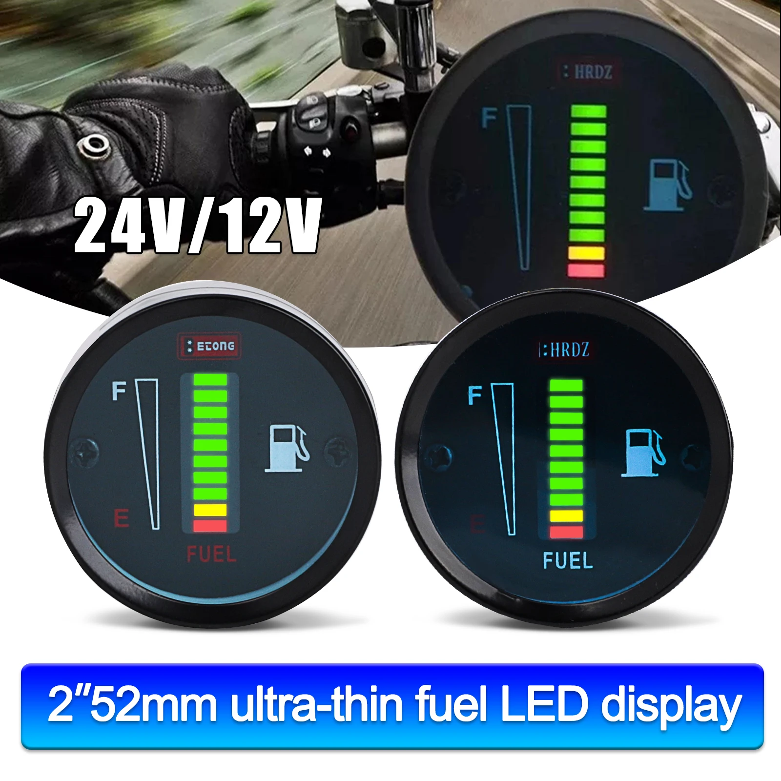 2" 52mm 8 LED Universal Car fuel indicator12V/24V Motorcycle Fuel Level Meter Gauge Light Vehicle Fuel Level Display Gauge
2" 52mm 8 LED Universal Car fuel indicator12V/24V Motorcycle Fuel Level Meter Gauge Light Vehicle Fuel Level Display Gauge