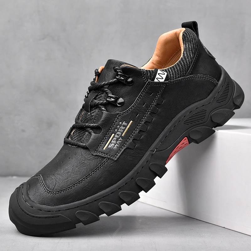 Genuine Leather Men's Hiking Shoes High Quality Lace up Outdoor Sneakers Comfort Work Casual Shoes Male Footwear Zapatos Hombre
Genuine Leather Men's Hiking Shoes High Quality Lace up Outdoor Sneakers Comfort Work Casual Shoes Male Footwear Zapatos Hombre
