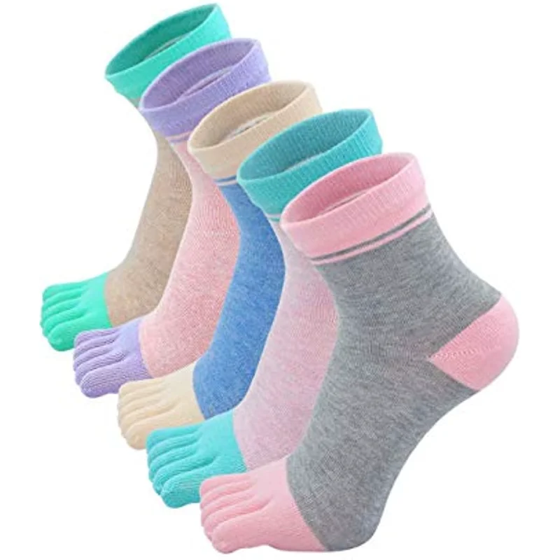 Women's Toe Sock Cute Striped Cotton Five Finger Ankle Sock Athletic Running Toe Socks for Girls
Women's Toe Sock Cute Striped Cotton Five Finger Ankle Sock Athletic Running Toe Socks for Girls