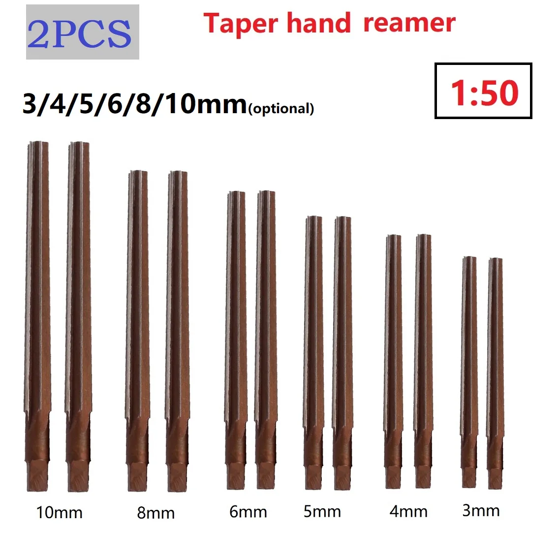 2PCS 3/4/5/6/8/10mm Hand Reamer Sharp Manual Pin Taper Pin Hand Reamer For Taper Shank Machine Reamer CNC Tools Power Tools Part
2PCS 3/4/5/6/8/10mm Hand Reamer Sharp Manual Pin Taper Pin Hand Reamer For Taper Shank Machine Reamer CNC Tools Power Tools Part