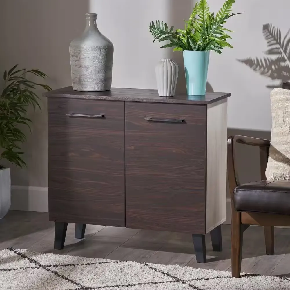 Noble House Walnut Brown 2-Door Cabinet with Sonoma Oak Interior 
Noble House Walnut Brown 2-Door Cabinet with Sonoma Oak Interior