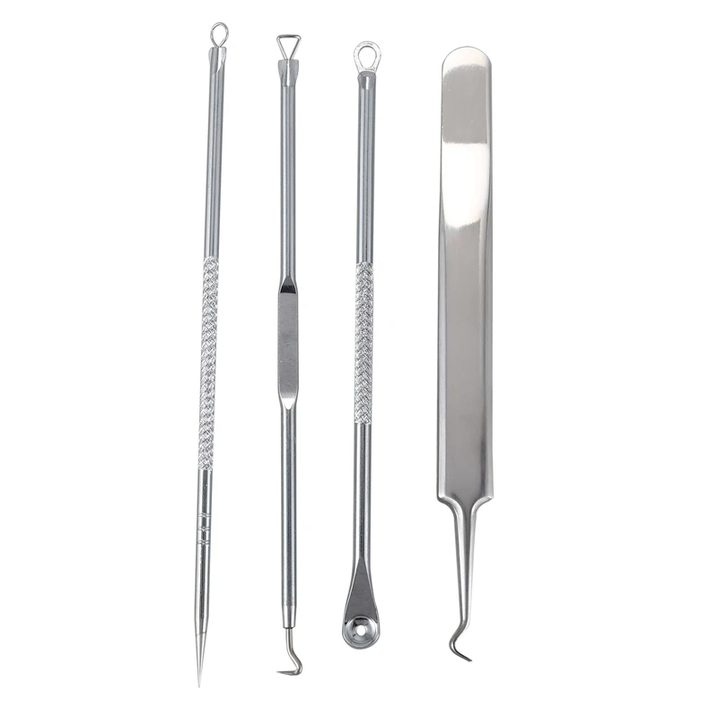 4Pcs Stainless Blackhead Acne Facial Pimple Spotting Remover Extraction Tool Set (M)
4Pcs Stainless Blackhead Acne Facial Pimple Spotting Remover Extraction Tool Set (M)