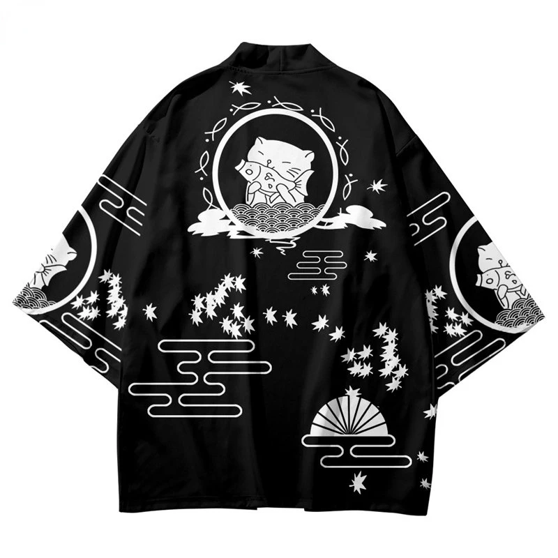 Fashion Fish Print Traditional Blue Kimono Haori Men Women Cardigan Asian Clothes Summer Beach Japanese Yukata Top
Fashion Fish Print Traditional Blue Kimono Haori Men Women Cardigan Asian Clothes Summer Beach Japanese Yukata Top