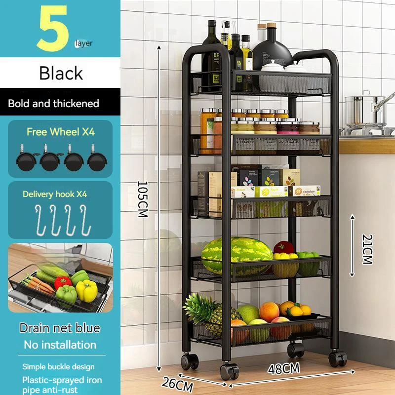 Movable Kitchen Storage Holders Racks Stackable Metal Basket Multifunctional Storage Shelf Fruit Vegetable Organizer With Wheels
Movable Kitchen Storage Holders Racks Stackable Metal Basket Multifunctional Storage Shelf Fruit Vegetable Organizer With Wheels