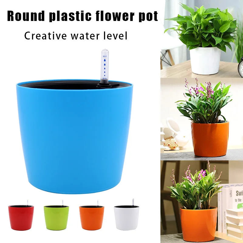 Lazy Flower Pot Plastic Self-Watering Flowerpot With Water Level Indicator for Garden Desktop Balcony Home Office Flower Pot FU
Lazy Flower Pot Plastic Self-Watering Flowerpot With Water Level Indicator for Garden Desktop Balcony Home Office Flower Pot FU