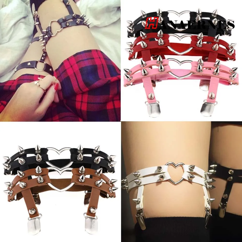Heart Sexy PU Leather Garter Punk Leather Garters Harajuku Gothic Punk Love Leather Hand Rivet Hip-hop Leg Ring Foot Ring Garter
Heart Sexy PU Leather Garter Punk Leather Garters Harajuku Gothic Punk Love Leather Hand Rivet Hip-hop Leg Ring Foot Ring Garter