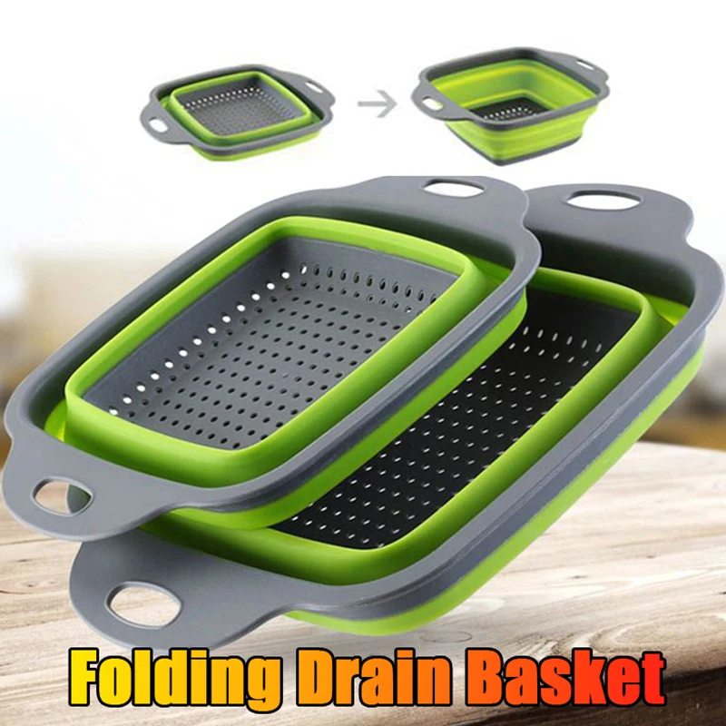 Silicone Folding Drain Basket Fruit Vegetable Washing Basket Foldable Strainer Colander Collapsible Drainer Kitchen Storage Tool
Silicone Folding Drain Basket Fruit Vegetable Washing Basket Foldable Strainer Colander Collapsible Drainer Kitchen Storage Tool