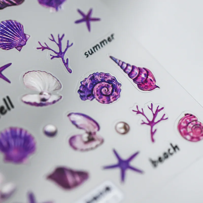 Sea Story Adhesive Stickers Nail Art Shell Conch Coral 3D Embossed Foil Decals Sliders Press On Nails Accessory Manicure Design
Sea Story Adhesive Stickers Nail Art Shell Conch Coral 3D Embossed Foil Decals Sliders Press On Nails Accessory Manicure Design