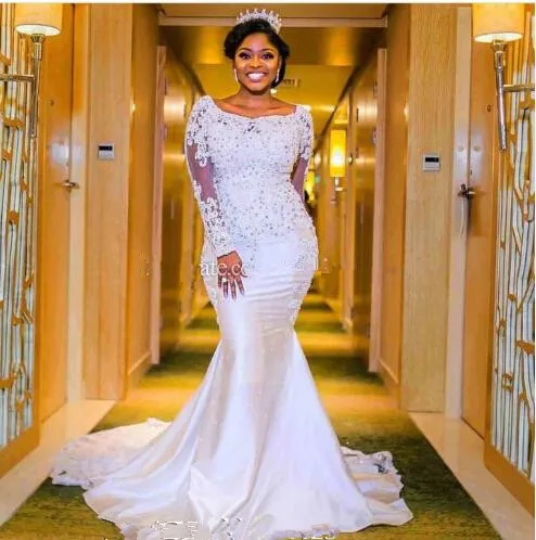 Long Sleeves Mermaid Arabic Wedding Dresses 2019 vestido de noiva Lace Beaded Bridal Gown Vestido De Noiva Plus robe de mariee
Long Sleeves Mermaid Arabic Wedding Dresses 2019 vestido de noiva Lace Beaded Bridal Gown Vestido De Noiva Plus robe de mariee