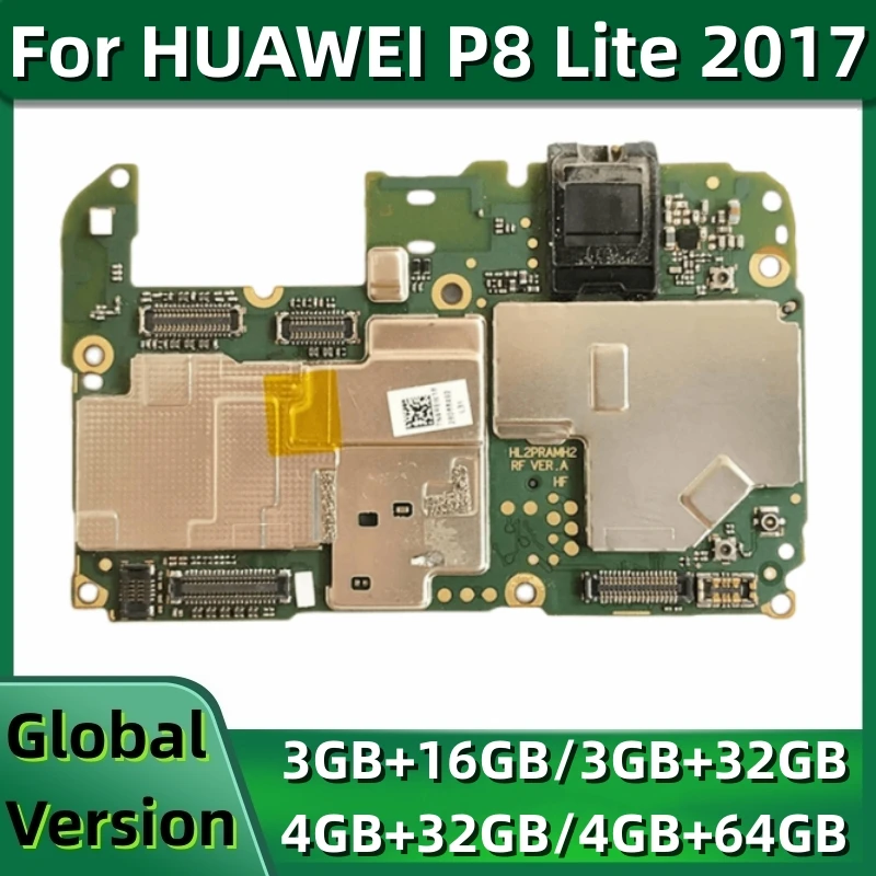 

16GB 32GB 64GB Mainboard For HUAWEI P8 Lite 2017 PRA-LX1 Motherboard Original Unlocked Logic Board Global ROM with Full Chips