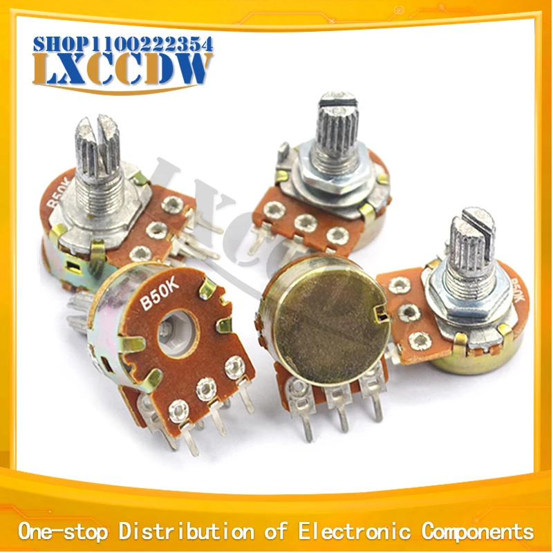5pcs WH148 3Pin 20mm Potentiometer B1K B2K B5K B10K B20K B50K B100K B250K B500K B1M 1K 2K 5K 10K 20K 50K 100K 250K 500K 1M
5pcs WH148 3Pin 20mm Potentiometer B1K B2K B5K B10K B20K B50K B100K B250K B500K B1M 1K 2K 5K 10K 20K 50K 100K 250K 500K 1M