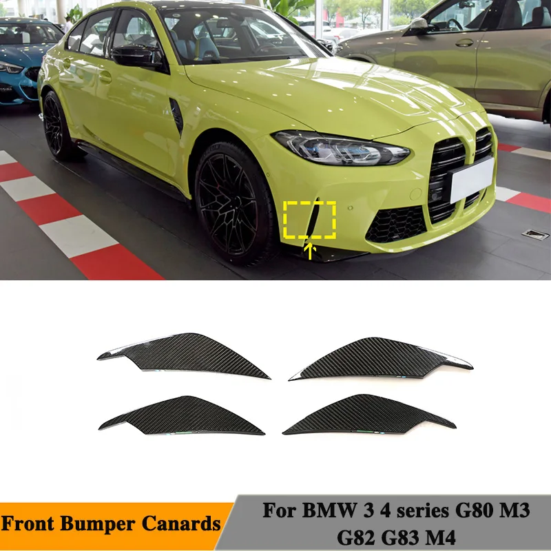 Front Bumper Canards Auto Bumper Air Vents Trims for BMW 3 4 series G80 M3 G82 G83 M4 2021 2022 Real Carbon Fiber
Front Bumper Canards Auto Bumper Air Vents Trims for BMW 3 4 series G80 M3 G82 G83 M4 2021 2022 Real Carbon Fiber