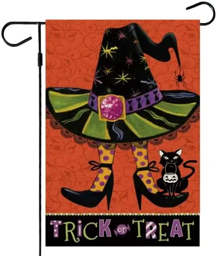Хэллоуин ведьма садовый баннер трюк или подарки черный Кот сад флаг вертикальный двусторонний, Хэллоуин двор уличное украшение
Хэллоуин ведьма садовый баннер трюк или подарки черный Кот сад флаг вертикальный двусторонний, Хэллоуин двор уличное украшение