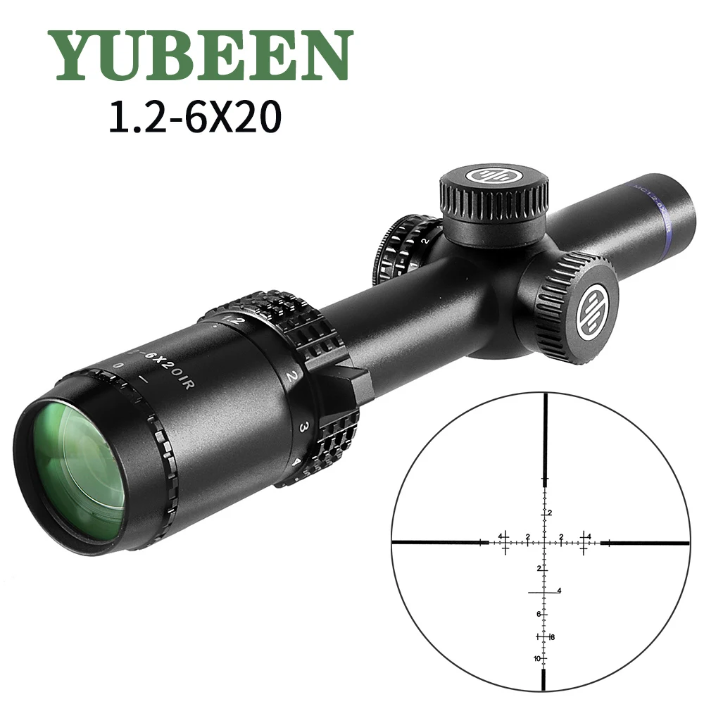 YUBEEN 1.2-6X20 Tactical Riflescopes Mil Dot Reticle Optical Red Green Reticle Airsoft Air Rifle Hunting Compact Scope
YUBEEN 1.2-6X20 Tactical Riflescopes Mil Dot Reticle Optical Red Green Reticle Airsoft Air Rifle Hunting Compact Scope