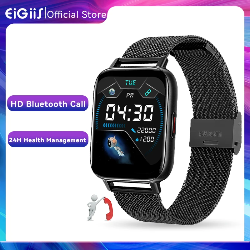 EIGIIS Smart Watch Men Bluetooth Call Full Touch Screen Blood Pressure Dial Call Fitness Tracker Smart Clock Mens Smartwatch
EIGIIS Smart Watch Men Bluetooth Call Full Touch Screen Blood Pressure Dial Call Fitness Tracker Smart Clock Mens Smartwatch
