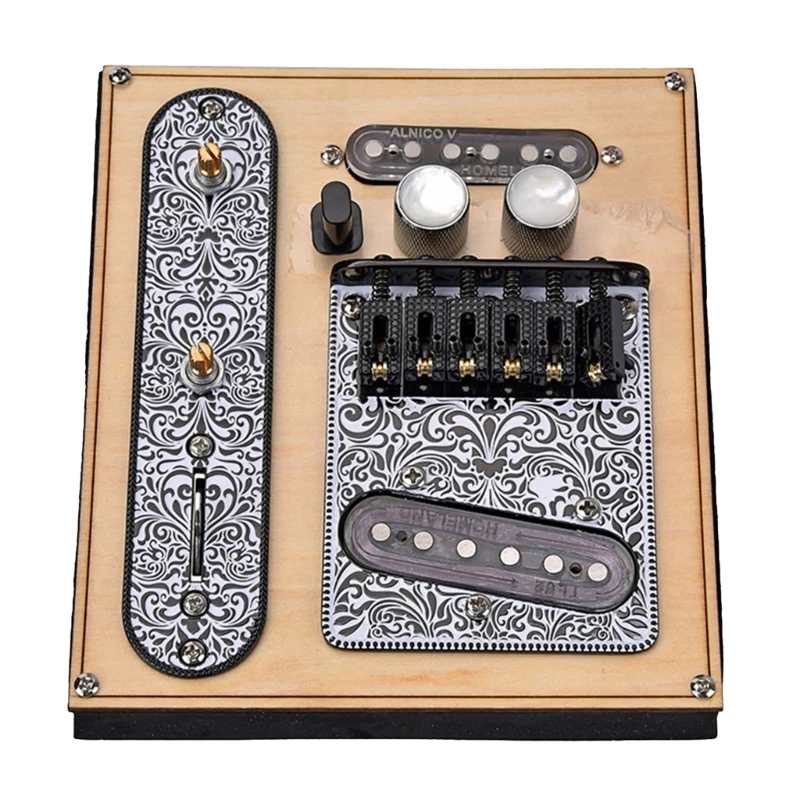 6-Strings Saddle Bridge Plate, 3 Way Switch Control Plate, Neck Pickup Set for fender Electric Guitar Replacement Parts 24BD
6-Strings Saddle Bridge Plate, 3 Way Switch Control Plate, Neck Pickup Set for fender Electric Guitar Replacement Parts 24BD