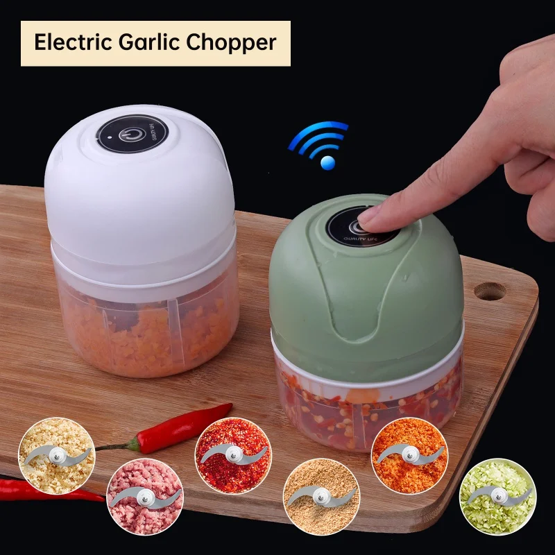100/250mL Mini Electric Garlic Chopper USB Meat Grinder Garlic Masher Machine Durable Vegetable Crusher Kitchen Gadgets Tool
100/250mL Mini Electric Garlic Chopper USB Meat Grinder Garlic Masher Machine Durable Vegetable Crusher Kitchen Gadgets Tool