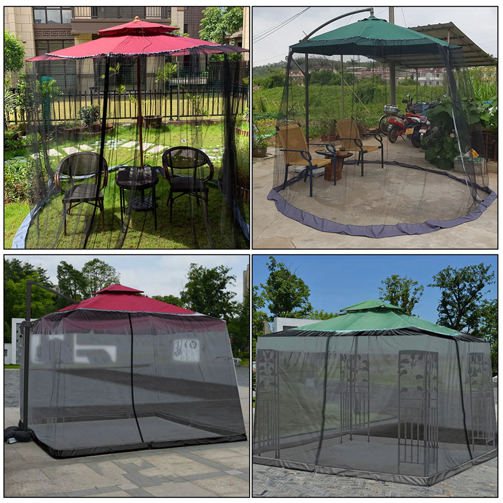 Umbrella Cover Mosquito Netting Screen For Outdoor Patio Table Garden Deck Furniture Zippered Mesh Enclosure Cover Anti Insect
Umbrella Cover Mosquito Netting Screen For Outdoor Patio Table Garden Deck Furniture Zippered Mesh Enclosure Cover Anti Insect