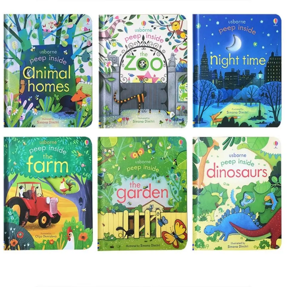 6 Books/set Usborne Peep Inside Book English Educational 3D Flap Picture Books Baby Children Reading Book for Children Gifts
6 Books/set Usborne Peep Inside Book English Educational 3D Flap Picture Books Baby Children Reading Book for Children Gifts