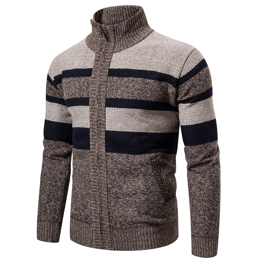2022 Autumn Winter Cardigan Men Sweaters Jackets Coats Fashion Striped Knitted Cardigan Slim Fit Sweaters Coat Mens Clothing 
2022 Autumn Winter Cardigan Men Sweaters Jackets Coats Fashion Striped Knitted Cardigan Slim Fit Sweaters Coat Mens Clothing