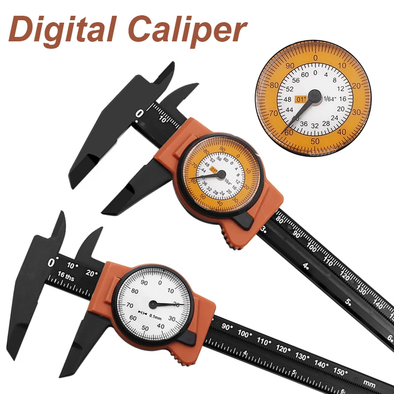 Measuring Dial Digital Caliper Durable Professional Gauge 0-150mm porfessional Tool Plastic Inch Metric Measure Tool
Measuring Dial Digital Caliper Durable Professional Gauge 0-150mm porfessional Tool Plastic Inch Metric Measure Tool