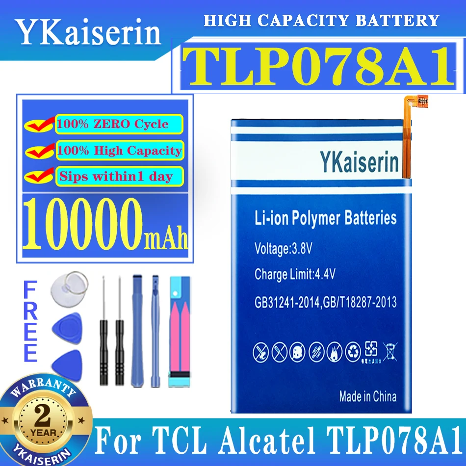 YKaiserin 10000mAh High Capacity Batteria For TCL Alcatel TLP078A1 Replacement Battery
YKaiserin 10000mAh High Capacity Batteria For TCL Alcatel TLP078A1 Replacement Battery