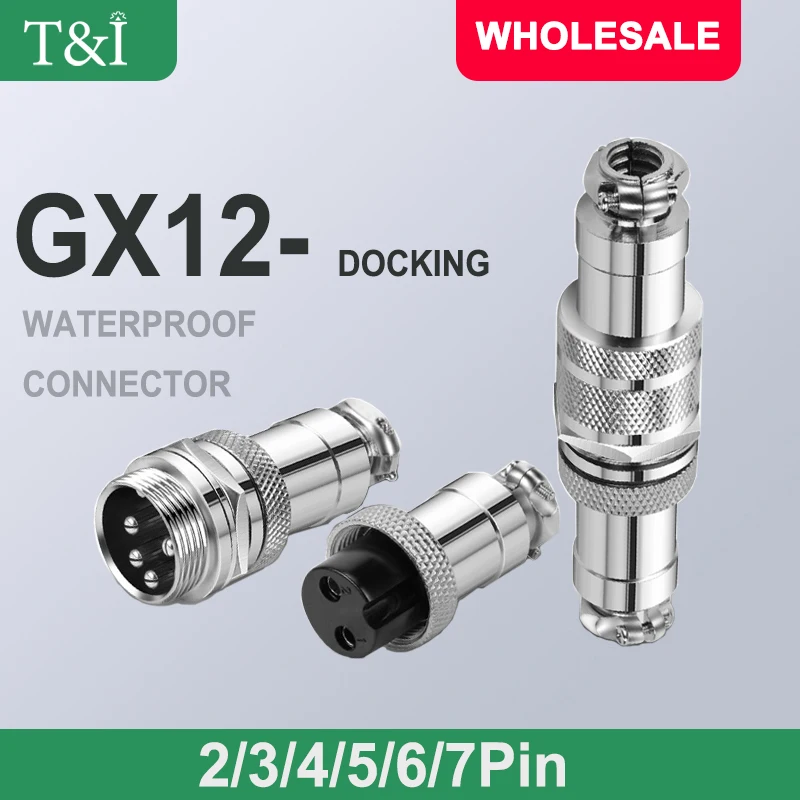 1Set GX12 Docking 2 3 4 5 6 7Pin Male&Female Circular Panel Aviation Connector Butt Joint Plug Socket
1Set GX12 Docking 2 3 4 5 6 7Pin Male&Female Circular Panel Aviation Connector Butt Joint Plug Socket