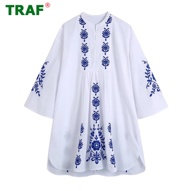 TRAF White Embroidery Dress Women Flower Loose Female Dress Summer Casual Short Dress Woman Long Sleeve Beach Dresses for Women
TRAF White Embroidery Dress Women Flower Loose Female Dress Summer Casual Short Dress Woman Long Sleeve Beach Dresses for Women