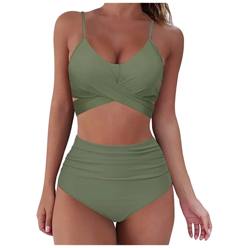 Cross High Waist Split Swimsuit with Detachable Breast Pad New Women Summer Sexy Two Piece Set Bikini Set Beach Holiday Swimwear
Cross High Waist Split Swimsuit with Detachable Breast Pad New Women Summer Sexy Two Piece Set Bikini Set Beach Holiday Swimwear