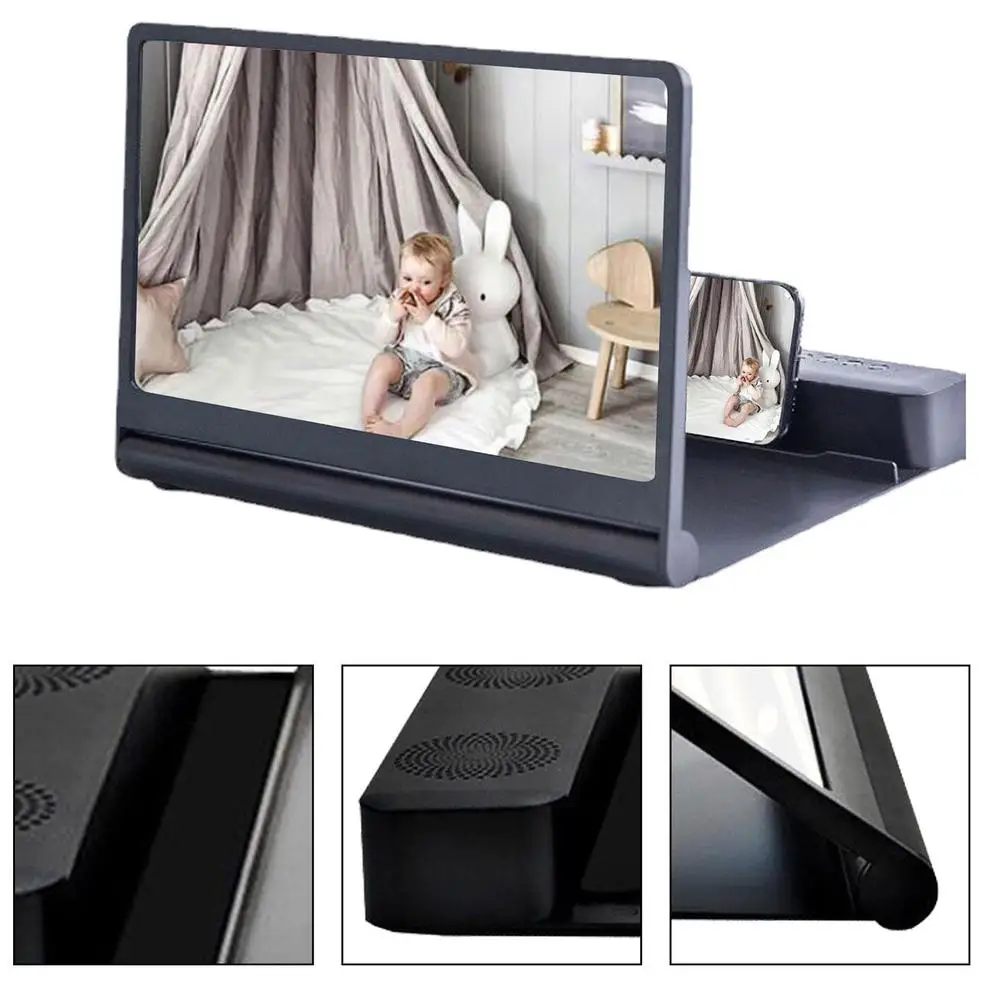 F12 Hd Mobile Phone Amplifier 12 Inch Large Screen Bluetooth-compatible Dual Speaker Shape 6d Video Amplifier Bracket
F12 Hd Mobile Phone Amplifier 12 Inch Large Screen Bluetooth-compatible Dual Speaker Shape 6d Video Amplifier Bracket
