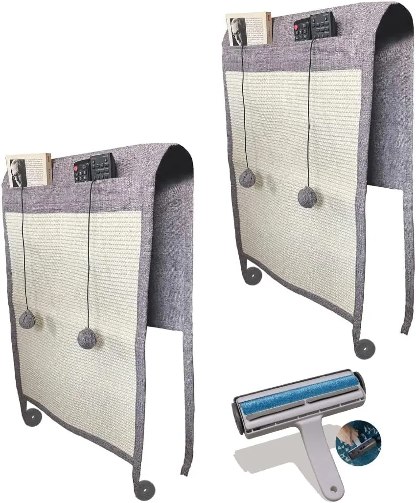 TREKAM Set 2X Rascador para Gatos y Rodillo quitapelos sofá - Protector Sofa Gatos arañazo con Pelotas elásticas de Juguete y
TREKAM Set 2X Rascador para Gatos y Rodillo quitapelos sofá - Protector Sofa Gatos arañazo con Pelotas elásticas de Juguete y